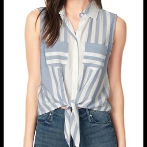 Cupcakes and Cashmere Tie Front Blouse